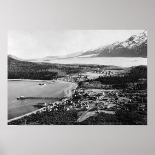 Poster Vista aérea de Haines, lugar de Alaska de