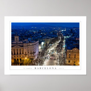 Poster Vista aérea de La Rambla (poster)