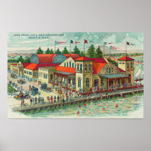 Poster Vista aérea de Luna Park Caf� e Natatorium