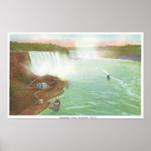 Pôster Vista aérea de Niagara Falls inteiro