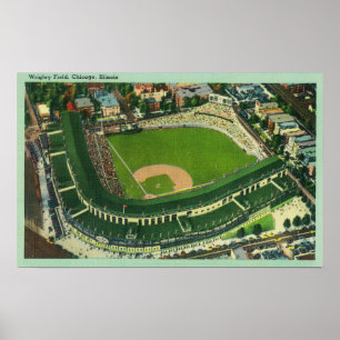 Poster Vista aérea de Wrigley Field # 2Chicago, IL