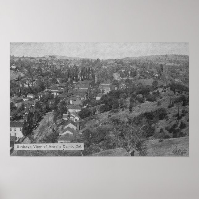 Pôster Vista aérea do Acampamento Angels CampAngels, CA (Frente)