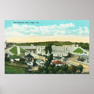 Pôster Vista aérea do Estádio San Diego, CA