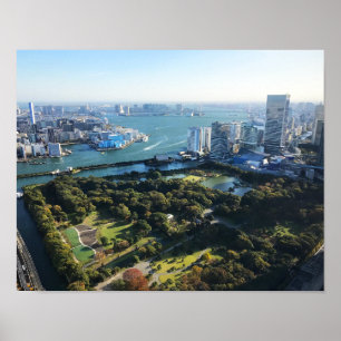 Poster Vista aérea do jardim japonês