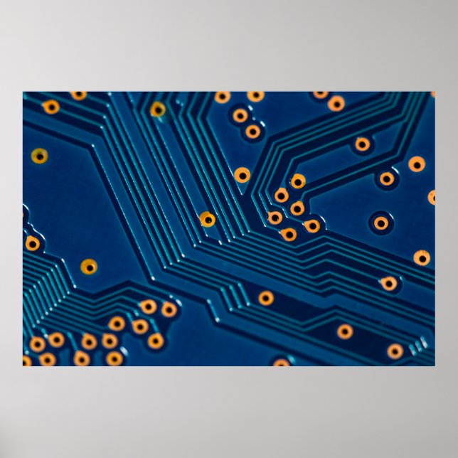 Poster Vista aproximada da macro do conselho eletrônico d (Frente)