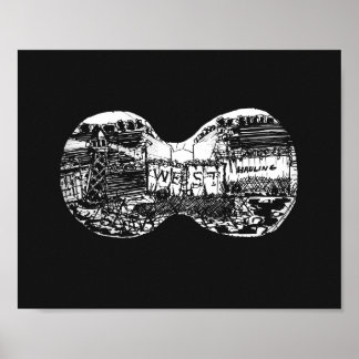 Poster Vista binocular para o oeste