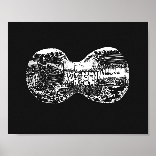Poster Vista binocular para o oeste (Frente)