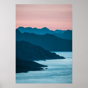 Poster Vista costeira das Ilhas Lofoten da Noruega