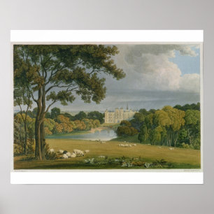 Pôster Vista da casa de Burghley, assento do marquês de