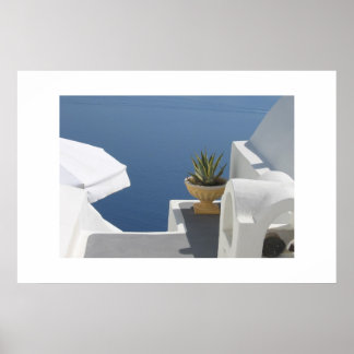 Poster Vista da casa de Santorini