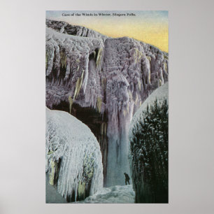 Poster Vista da caverna dos ventos no inverno