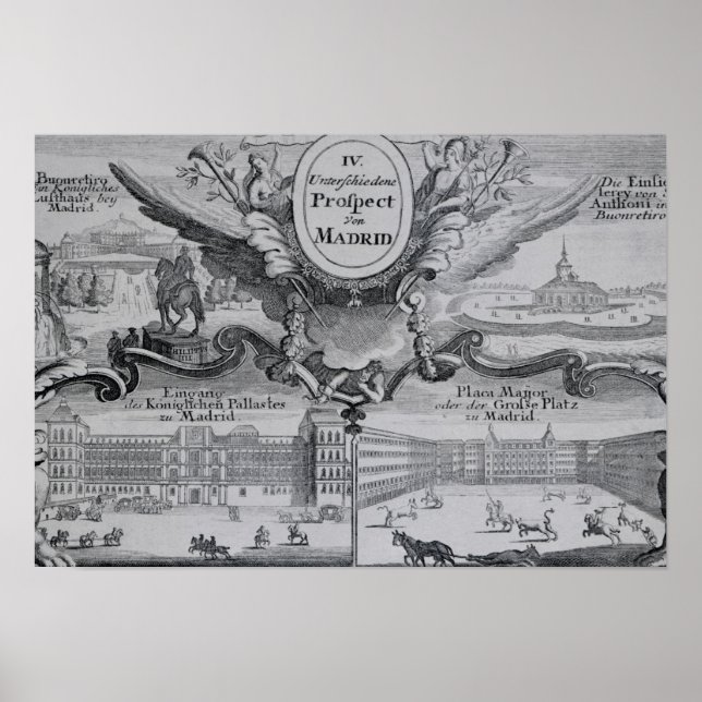 Pôster Vista da cidade de Madrid (Frente)