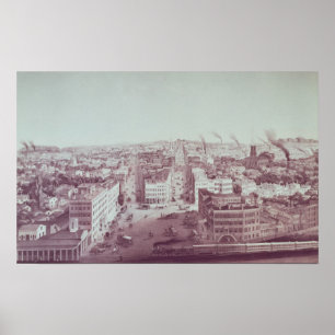 Pôster Vista da cidade de Utica, Estados de Nova Iorque