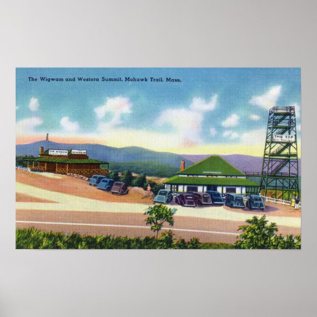 Pôster Vista da Cimeira de Wigwam e do Ocidente (Frente)