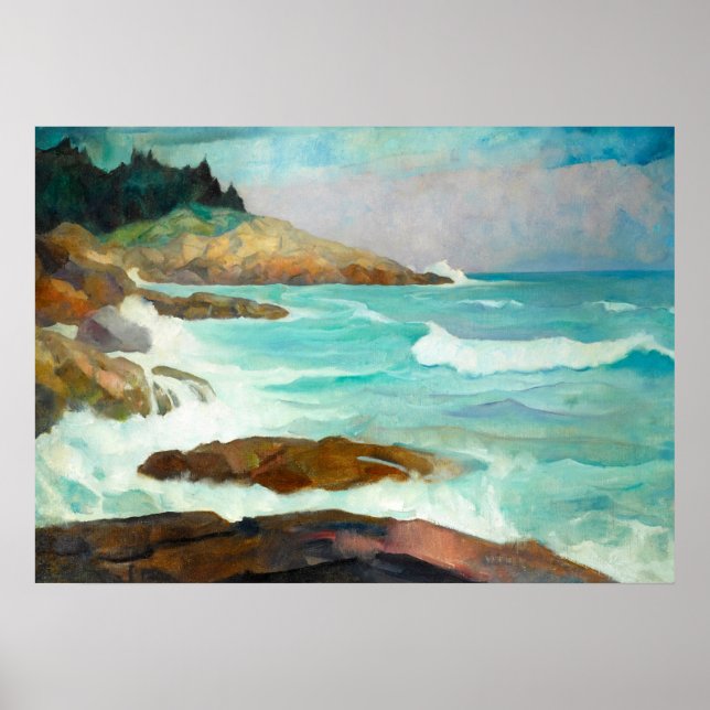 Poster Vista da Costa do Maine por Newell Convers Wyeth (Frente)