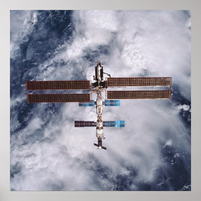 Pôster Vista da Estação Espacial Internacional a partir d (Frente)