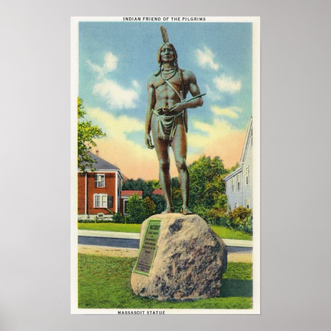Poster Vista da estátua de Massasoit nº 2 (Frente)