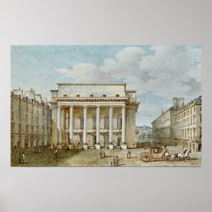 Pôster Vista da fachada do teatro Italien