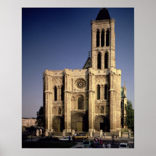 Poster Vista da fachada ocidental, c.1135 começado (foto