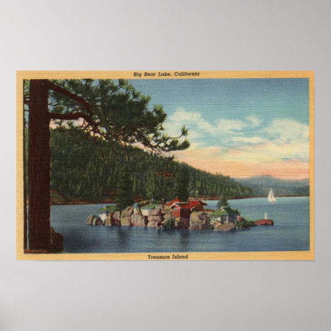 Pôster Vista da Ilha do Tesouro (Frente)