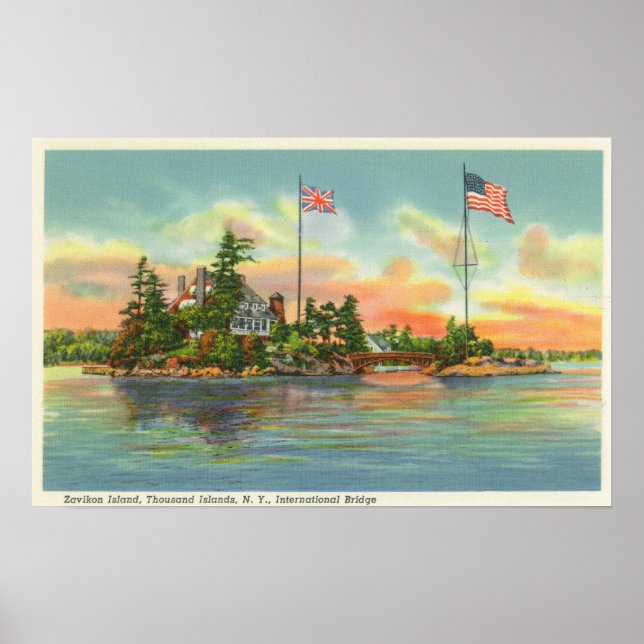 Poster Vista da Ilha Zavikon (Frente)