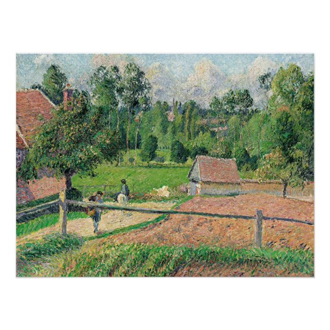 Pôster Vista da janela do artista Camille Pissarro (Frente)
