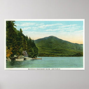 Poster Vista da montanha de Whiteface da ilha dos alces