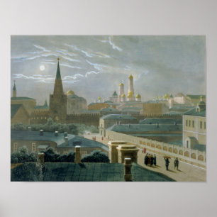 Pôster Vista da Moscovo Kremlin, 1840's