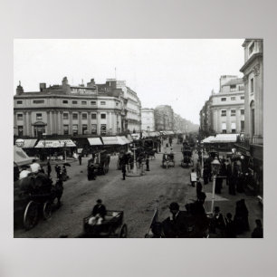 Poster Vista da Oxford Street, Londres, c.1890