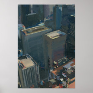 Poster Vista da parte alta da cidade abaixo de 2012