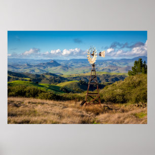 Poster Vista da parte superior das montanhas