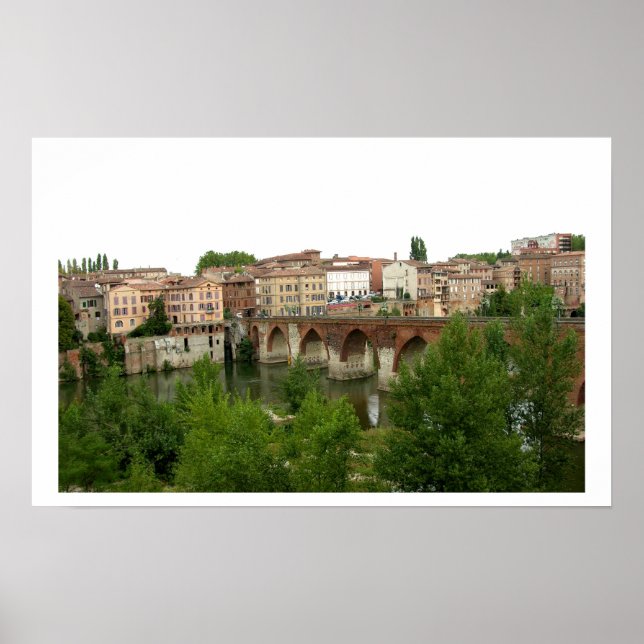 Pôster Vista da ponte antiga (foto) (Frente)