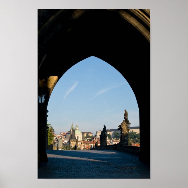 Poster Vista da ponte Charles em Praga (Frente)
