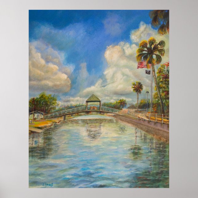 Poster Vista da ponte que sai do lago (Frente)