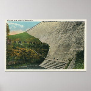 Poster Vista da represa do reservatório de Ashokan