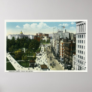 Pôster Vista da rua de Tremont de Boylston