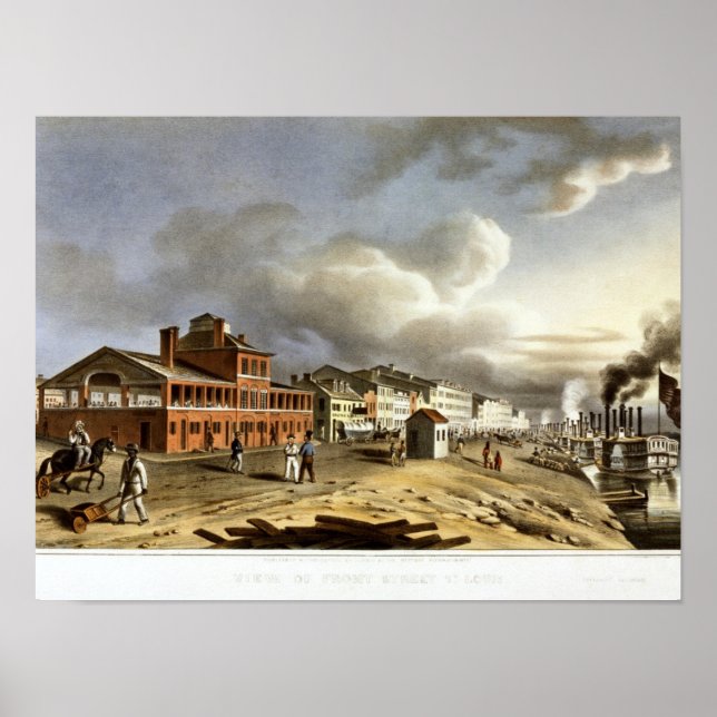 Poster Vista da Rua Frente, Rua. Vintage (Frente)