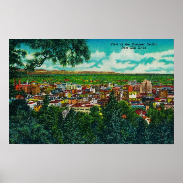 Pôster Vista da seção de negócios a partir da unidade Cli (Frente)