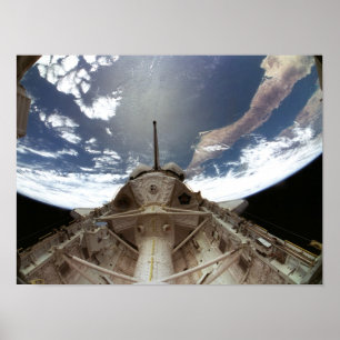 Poster Vista da Terra a partir da Colúmbia do Ônibus Espa