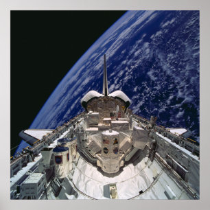 Pôster Vista da Terra a partir do Shuttle Atlantis Espaci