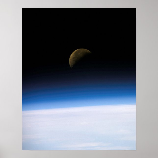Pôster Vista da Terra e Lua da Colômbia (STS-107) (Frente)