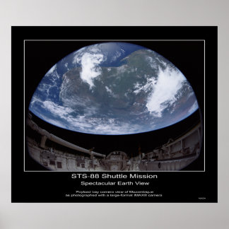 Poster Vista da Terra Espetacular - STS-88 Sh...