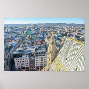 Poster Vista da Torre da Catedral de Santo Estêvão, Viena