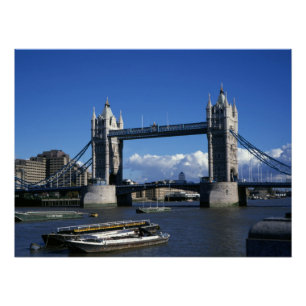 Pôster Vista da Tower Bridge dos anos 90