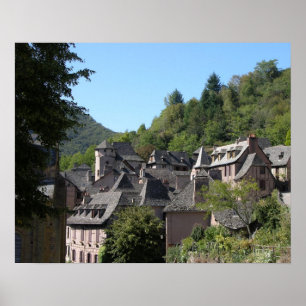 Pôster Vista da vila medieval (foto)