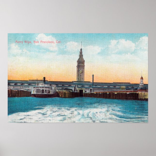 Pôster Vista das pancadas de ferry e da torre (Frente)