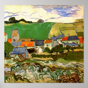 Poster Vista de Auvers (F799) Van Gogh Fine Art