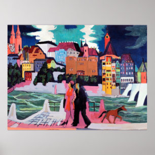 Poster Vista de Basileia e do Reno