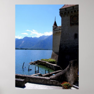 Poster Vista de Castelo de Chillon