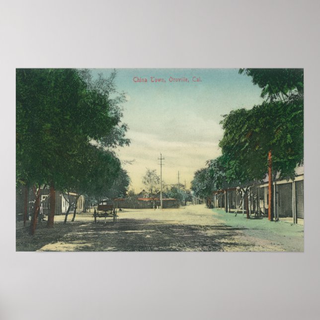 Poster Vista de ChinatownOroville, CA (Frente)